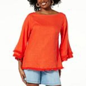Colleen Lopez linen blend top